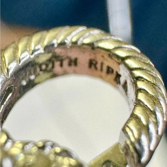 JUDITH RIPKA 925 Sterling Silver CZ Diamonique Station Chain Necklace; 36”